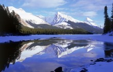 Maligne Lake in Winter - Alberta - Canada