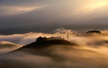 Morning Mist Over Hills Near Siena - Tuscany - Italy
