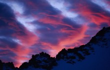 Lenticular Clouds at Sunset Over Lamarck Col - California