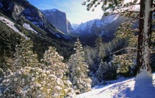 El Capitan and the Yosemite Valley in Winter - California