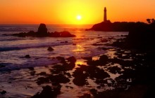Golden Sunset over Pigeon Point - San Mateo County - California