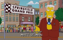 Kent Brockman at the Springfield Grand Prix - Simpsons