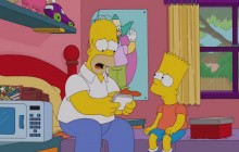 Bart and Homer reading a letter - Simpsons