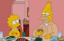 Lisa and Grampa - Simpsons