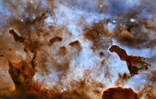 Cosmic Ice Sculptures - Dust Pillars in the Carina Nebula - Space