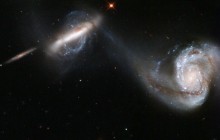 Interacting Galaxy Pair Arp 87 - Space