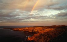 Rainbows at Sunset Over Cape du Couedic - Australia