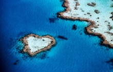 Aerial of Heart-Shaped Reef - Hardy Reef - Australia