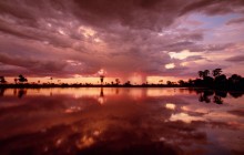 Storm Clouds Over a Watering Hole - Botswana