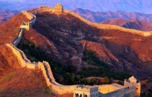 Great Wall at sunset - China