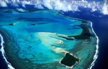 Aerial View of Aitutaki Island - Cook Islands