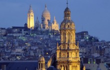 The Sacred-Heart Basilica in the Distance - Montmartre - Paris