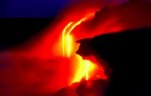 Coastal Fire Lava Flow - Big Island - Hawaii