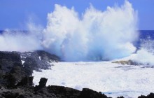 Crashing Wave on Lava Rock - Hawaii