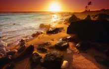 Shoreline Sunset - Hawaii - Hawaii