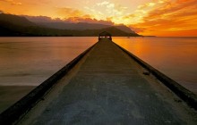 Hanalei Pier at Sunset - Kauai - Hawaii