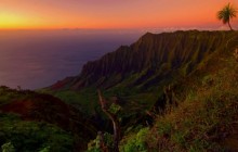 The Kalalau Valley at Sunset - Hawaii