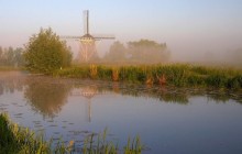 Windmill on the River Gein in Early Morning - Abcoude - Netherlands