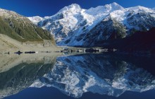 Mount Sefton Reflected in Mueller Glacier Lake - New Zealand