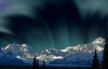 Aurora Borealis Over Mount McKinley - Alaska