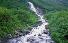 Seasonal Waterfall - Chugach Mountains - Alaska