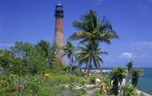 Cape Florida Lighthouse - Key Biscayne Coastline - Miami - Florida