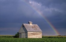 Rainbow Over a Corn Crib - LaSalle County - Illinois