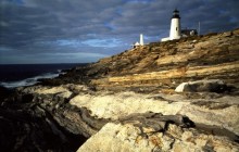 Sunrise light on Pemaquid Lighthouse - New Harbor - Maine