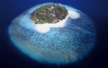 Aerial View of a Tropical Island - Maldives