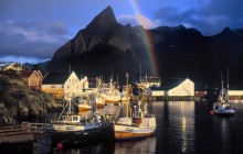 Hamnoy Rainbow - Sakrisoy Island - Lofoten Islands - Norway