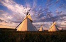 Sioux Teepee at Sunset - South Dakota