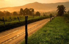 Sparks Lane at Sunset - Cades Cove - Great Smoky Mountains - Tennessee
