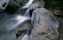 Waterfall and Rock Formations on the Little Pigeon River - Tennessee