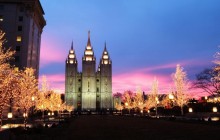Mormon Temple at Christmas - Salt Lake City - Utah