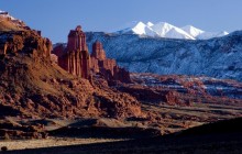 La Sal Mountains and Indian Creek Area Near Moab in Winter - Utah