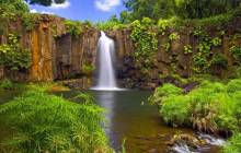Tropical waterfall wallpaper - Waterfalls