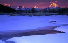 Winter Sunrise Light on the Teton Range - Grand Teton Park - Wyoming
