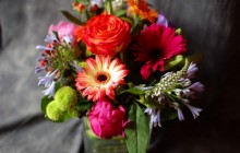 Roses, gerbera and chrysanthemums bouquet - Bouquets