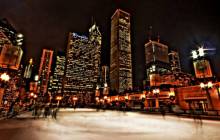 Chicago night skyline wallpaper - Chicago