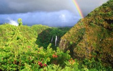 Rainbow Over Opaeka'a Falls - Kauai - Hawaii