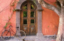 Doorway and Bicycle - Loreto - Mexico