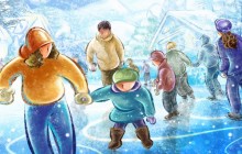 Ice rink wallpaler - Winter